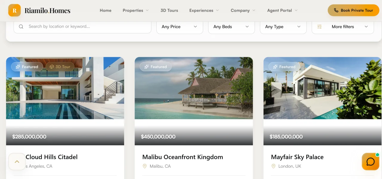 Riamilo Homes - Next.js Real Estate Template — screenshot 5
