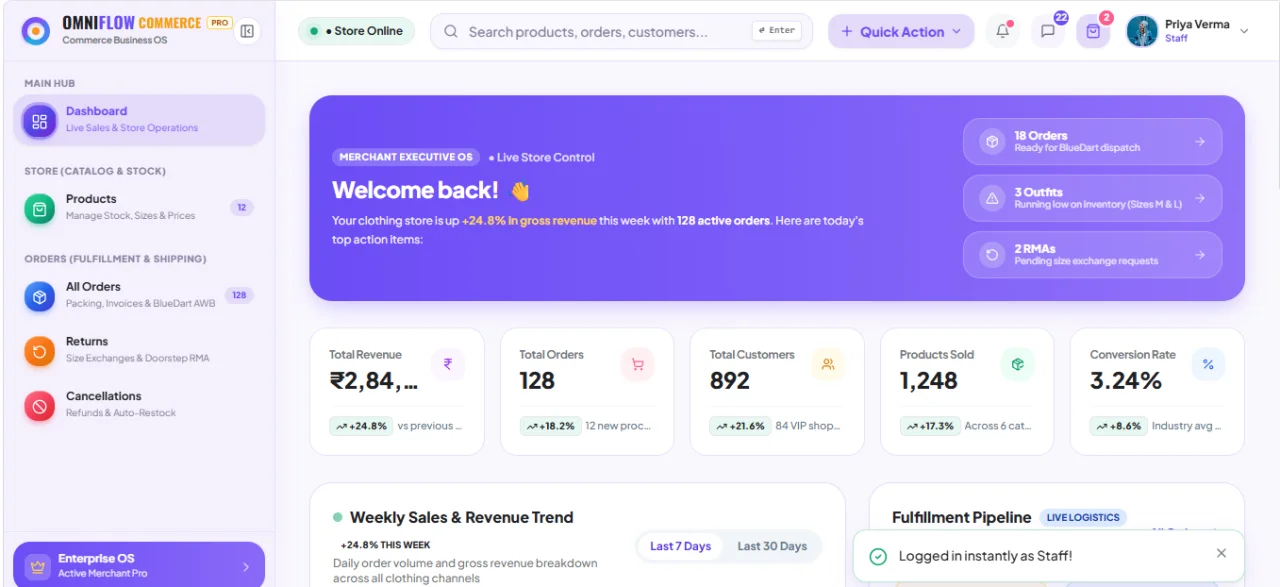 OmniFlow Commerce Modern E-Commerce Business Operating System — screenshot 4