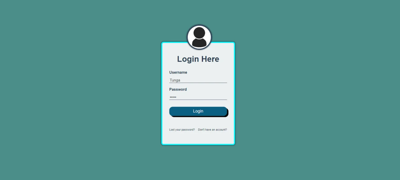 Basic Login Page — screenshot 1