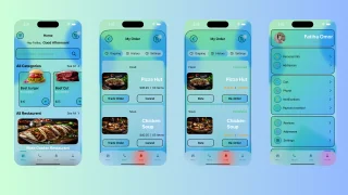 Food Delivery Native iOS App UI Template 2025
