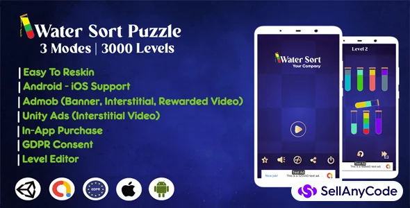 Water Sort Puzzle Unity Source Code