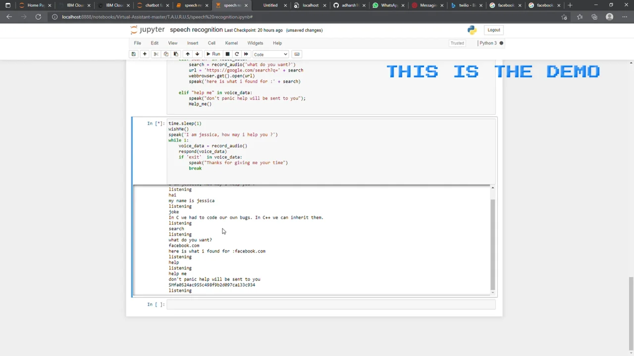 Speech Recognition - Jessica — screenshot 1