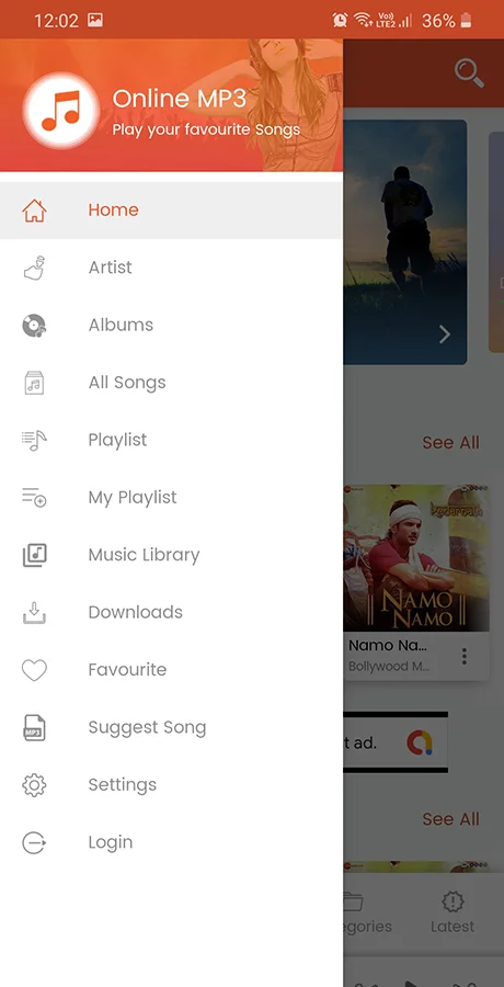 Android Music Player - Online MP3 (Songs) App — screenshot 3