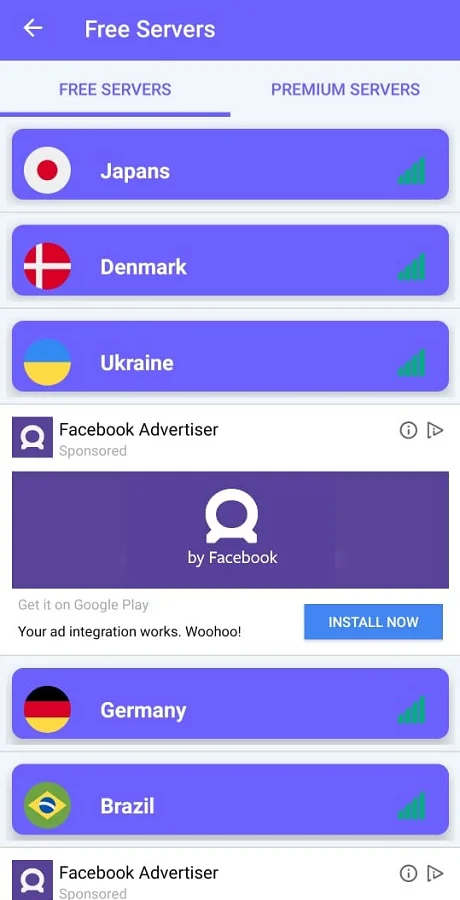 ITech VPN App | VPN Unblock Proxy | VPN Secure Servers | Admin Panel | AdMob Ads — screenshot 2