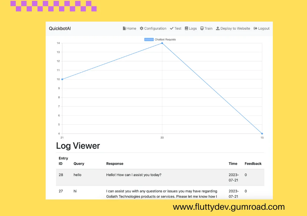 QuickbotAI | Train ChatGPT on Your Own Data | AI Chatbot Development Solution — screenshot 5