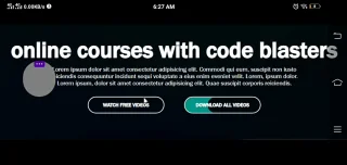 Responsive Website Page with Two Beautiful Buttons and Navigation Bar