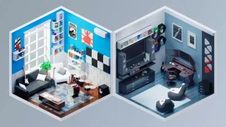 Interior - Low Poly 3D Models Pack