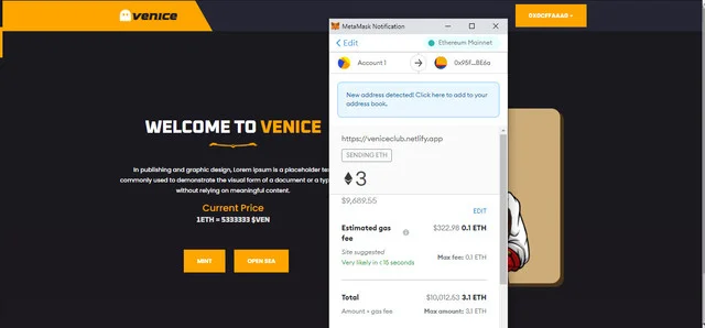 Venice - NFT Drop / Collection Template — screenshot 3