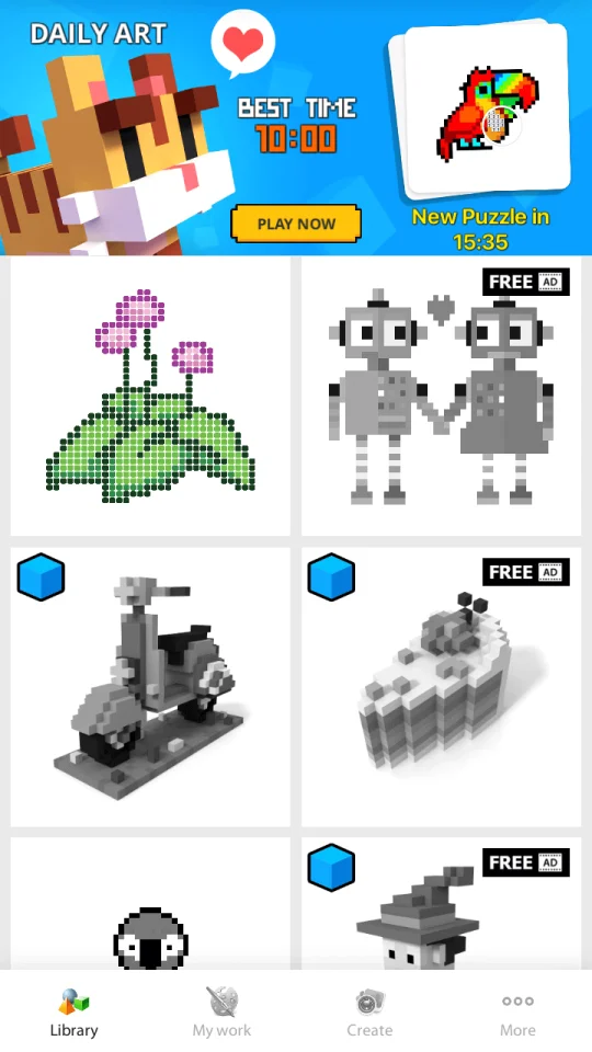 Pixel Art – Number Coloring 3D + 2D — screenshot 1