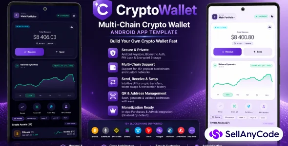 CryptoWallet Multi-Chain Crypto Wallet Android App Template