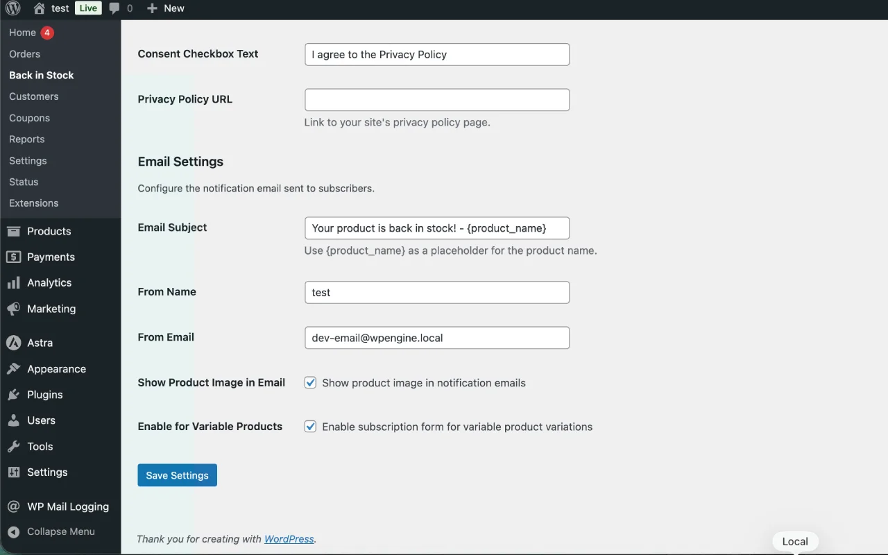 StockAlert Pro - WooCommerce Back in Stock Notifier — screenshot 6