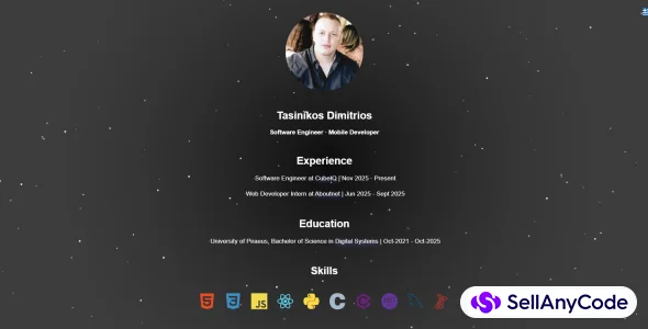 React Minimal Portfolio (CV Type)