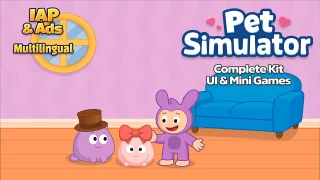 Virtual Pet Game Template - Complete Game