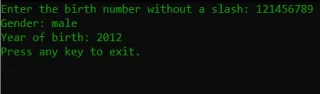 Birth Number