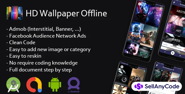 HD Wallpaper Offline Android App Whit Facebook and AdMob Ads