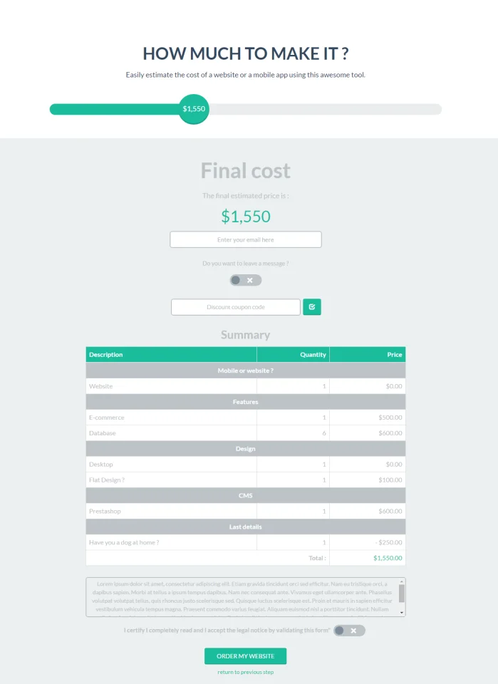 WP Cost Estimation & Payment Forms Builder — screenshot 2