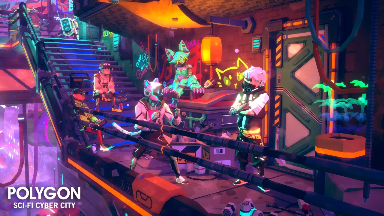 POLYGON Sci-Fi Cyber City - Low Poly 3D Art by Synty — screenshot 3