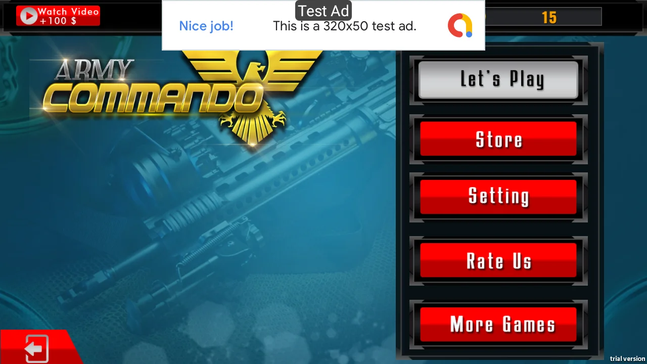 US Army Commando Survival Game Template — screenshot 1