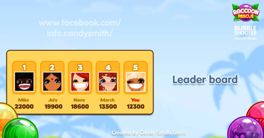 Bubble Shooter Raccoon Rescue + Editor — screenshot 8