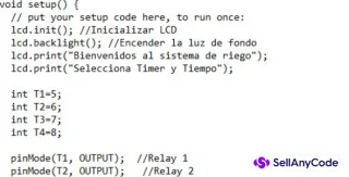 System Water Time Plants on Arduino