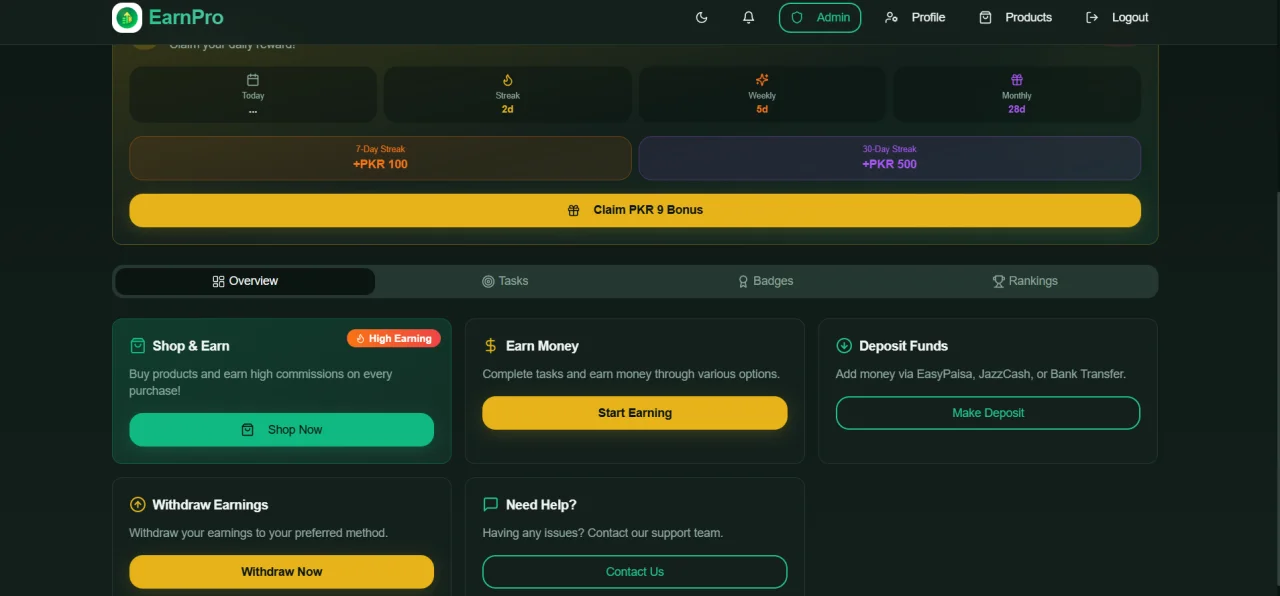 All-in-One Earning App & Script with React Admin Panel — screenshot 3