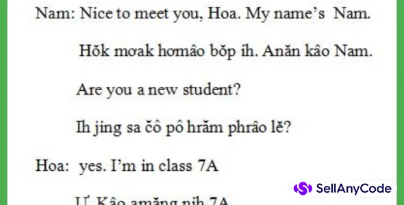 English Jorai Study