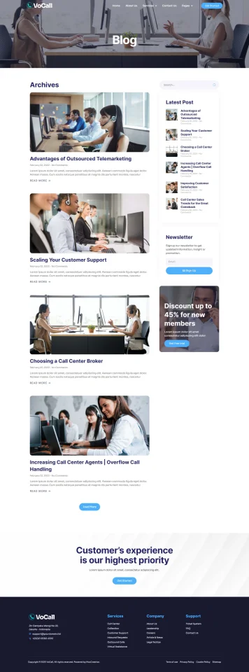 VoCall - Call Center & Telemarketing Elementor Template Kit — screenshot 2