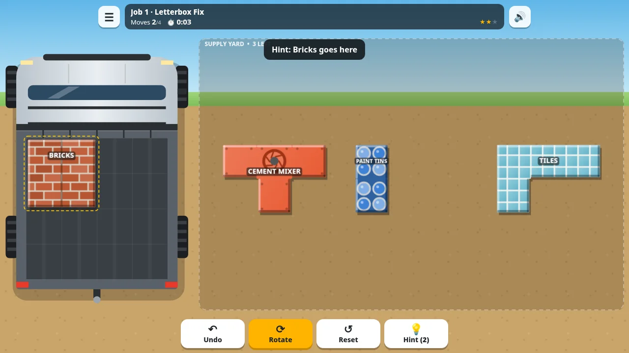 TradieTetris - HTML5 Packing Puzzle Game (Source Code) — screenshot 3