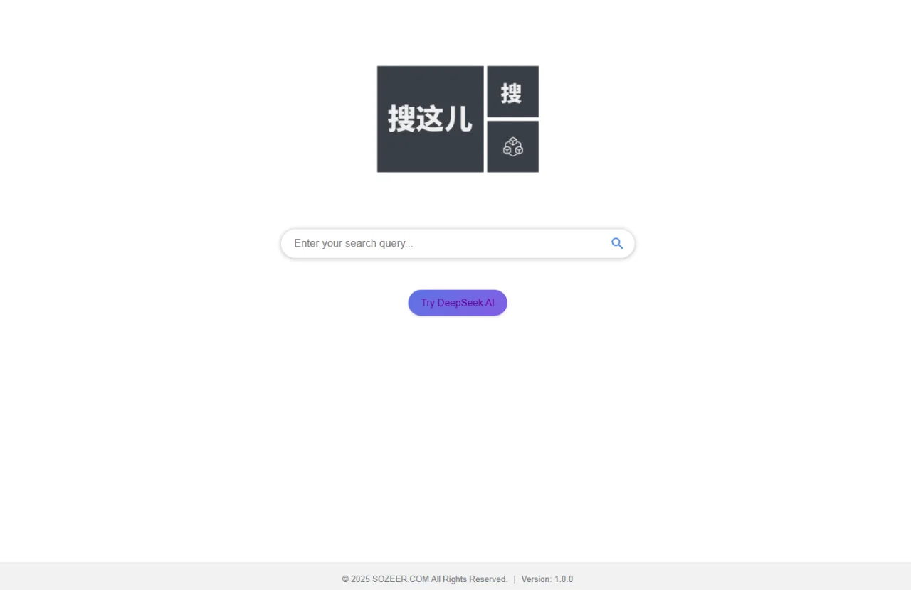 SOZEER-AI Search Engine by GOOGLE and DeepSeek — screenshot 1