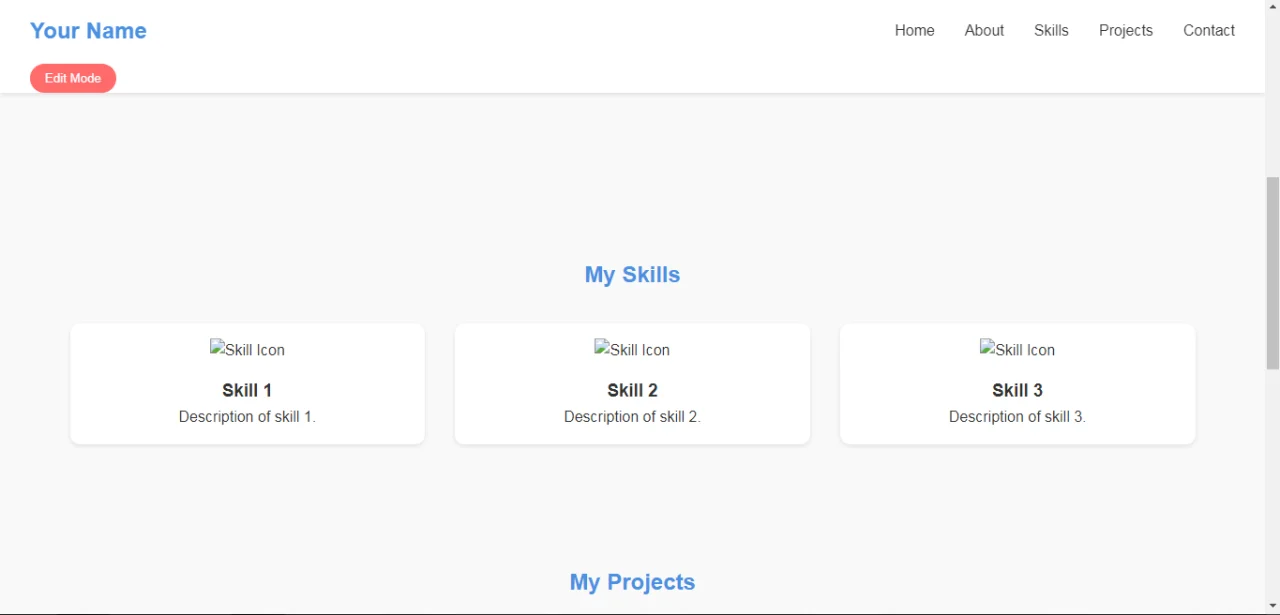 Portfolio Template — screenshot 2