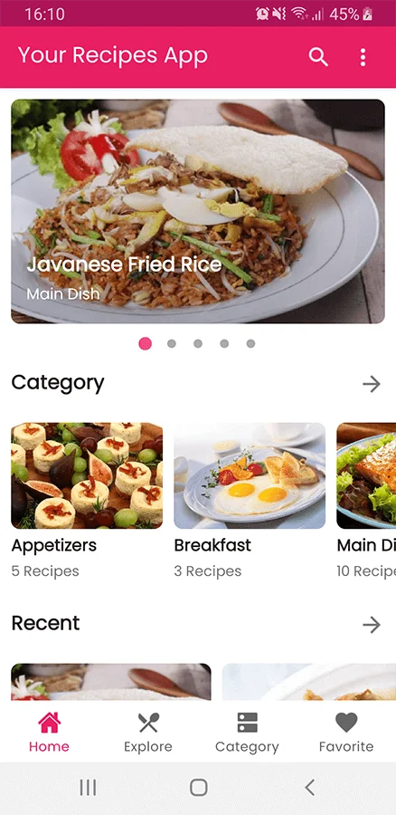 Your Recipes App — screenshot 1