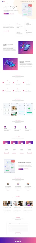 Azapp App Landing Page HTML5 Template — screenshot 1