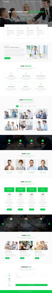 Bumper Material Design Agency HTML Template — screenshot 1