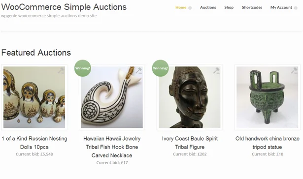 WooCommerce Simple Auctions - WordPress Auctions — screenshot 2