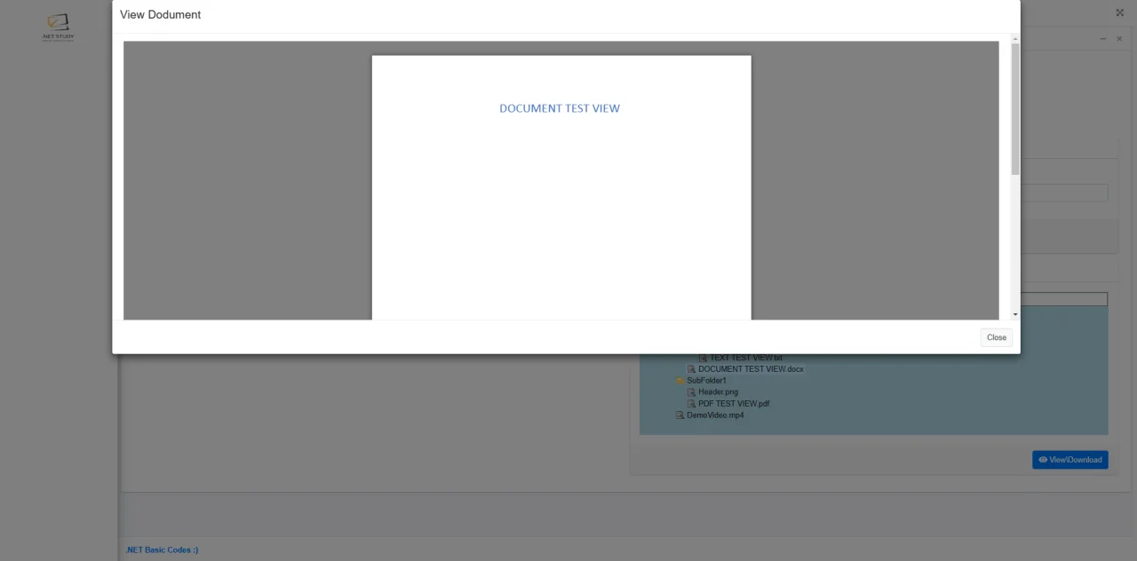 Document View / Download Use Web Service — screenshot 3