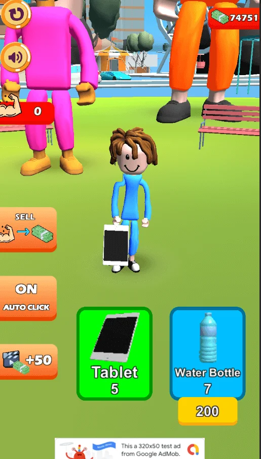 Lifting Hero Gym Tap Clicker 3D Game Unity Source Code — screenshot 1