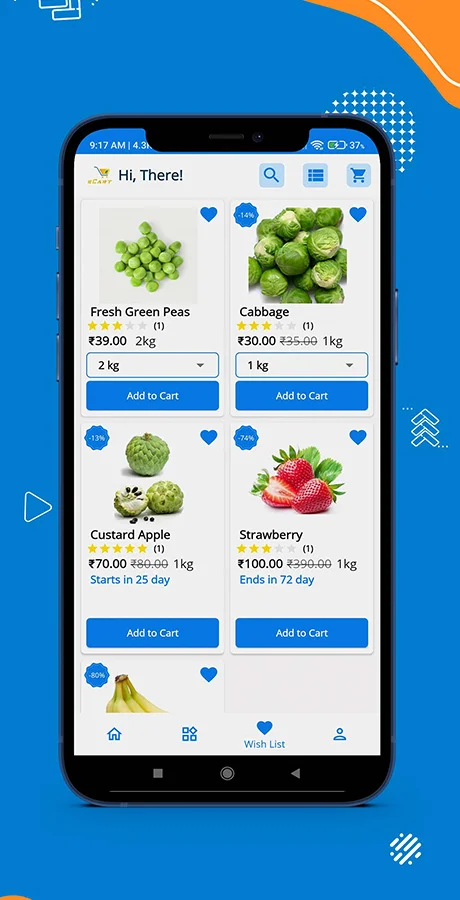 eCart - Grocery, Food Delivery, Fruits & Vegetable Store, Full Android eCommerce App — screenshot 3