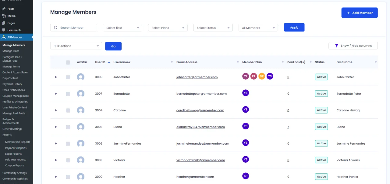 ARMember - WordPress Membership Plugin — screenshot 3