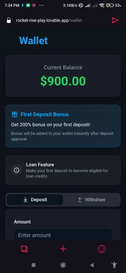 Crash Game Node.js Realtime Engine + Advanced RTP Control + Provably Fair + Referral & Wallet System (Full Admin Panel) — screenshot 3