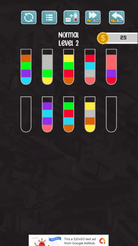 Water Sort Puzzle, Liquid Sorting (Complete Unity Game +AdMob) — screenshot 8