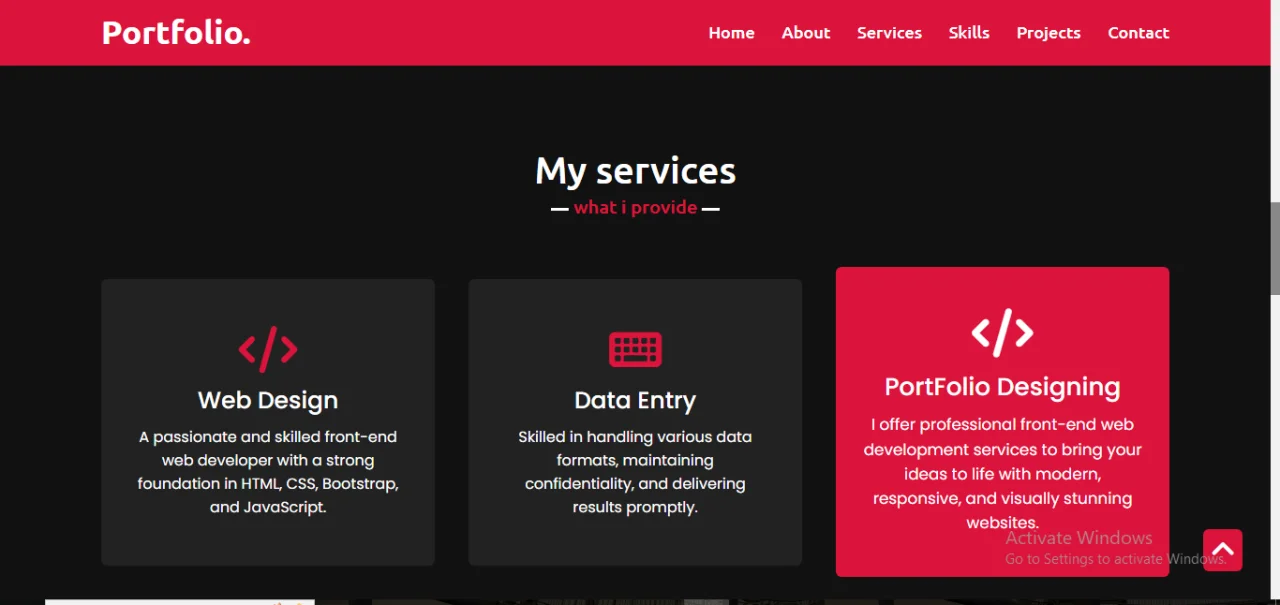 PortFolio Website — screenshot 2