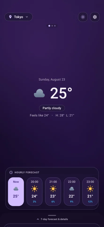 Weather - Modern Android App Template — screenshot 1