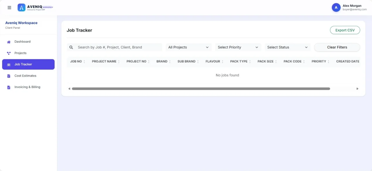 Aveniq Workspace Project & Production Management ERP — screenshot 4