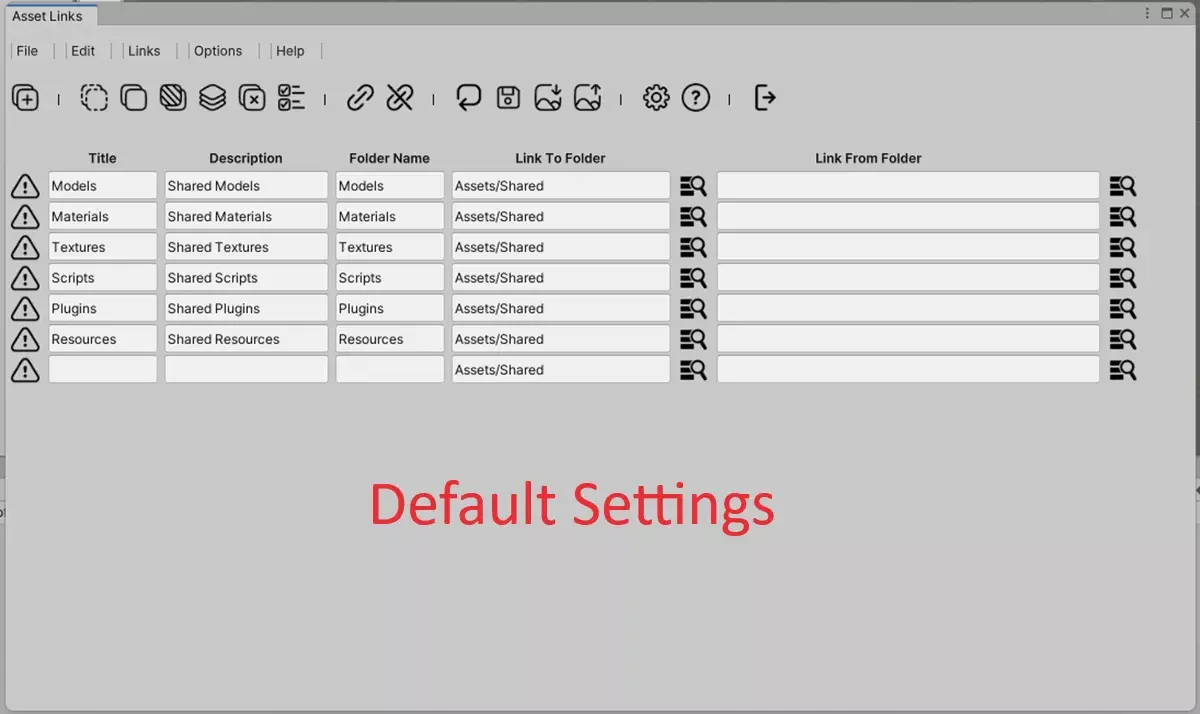 Asset Link Editor — screenshot 1