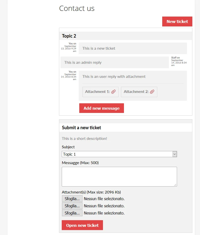 WooCommerce Support Ticket System — screenshot 1