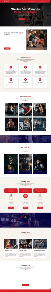Gymfit Gym and Fitness Landing Page Template — screenshot 2