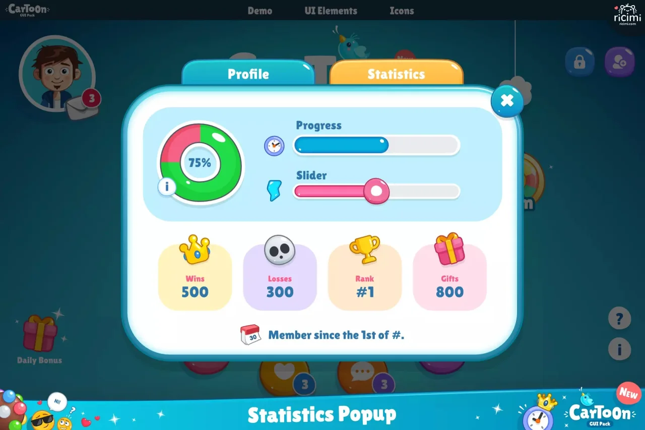Cartoon GUI Pack — screenshot 1