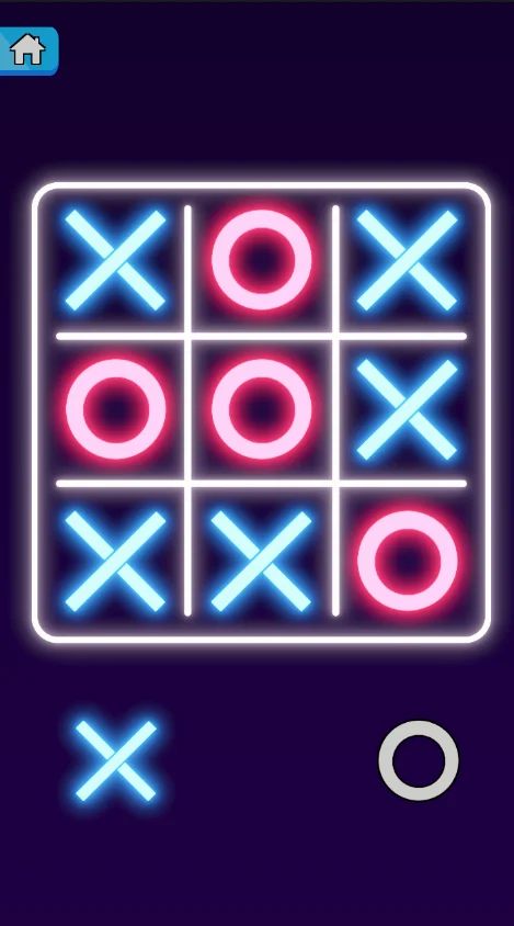 Tic Tac Toe 2D Glow Game Unity Source Code — screenshot 8