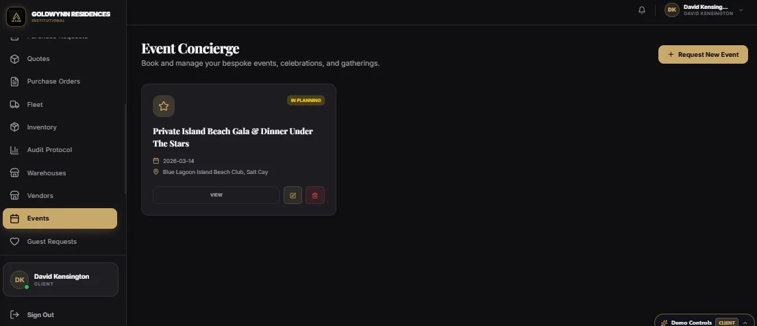AstrixOne Enterprise Operations, Concierge & SaaS Management Platform — screenshot 5