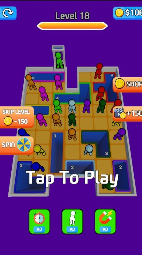 Drop People 3D Hole Puzzle Game Unity Source Code — screenshot 10